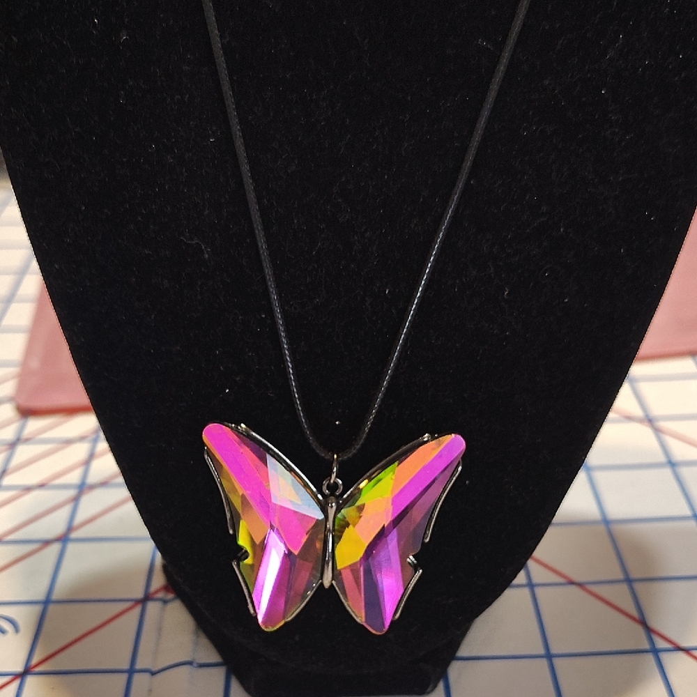 Colorful Butterfly Pendant Necklace